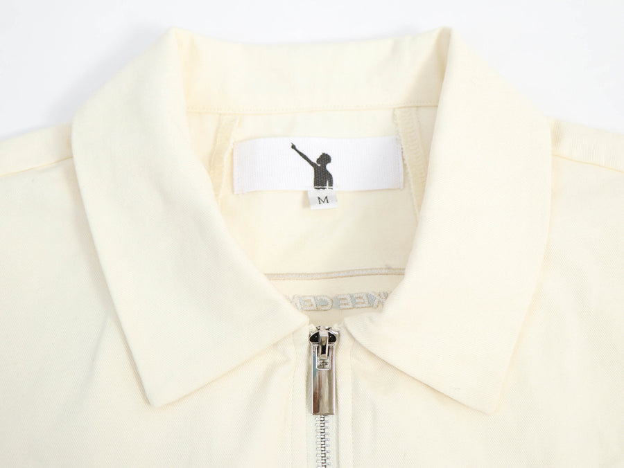 ONCE IN A CENTURY ZIP SHIRT - Cream